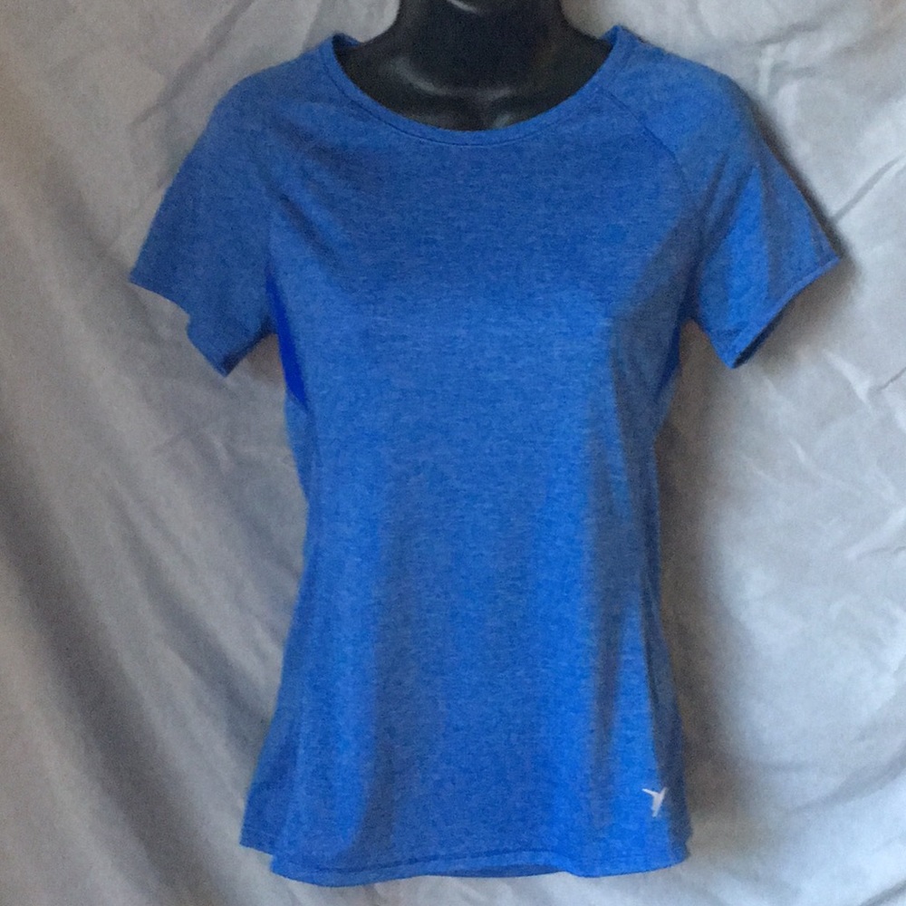 Blue work out t shirt top